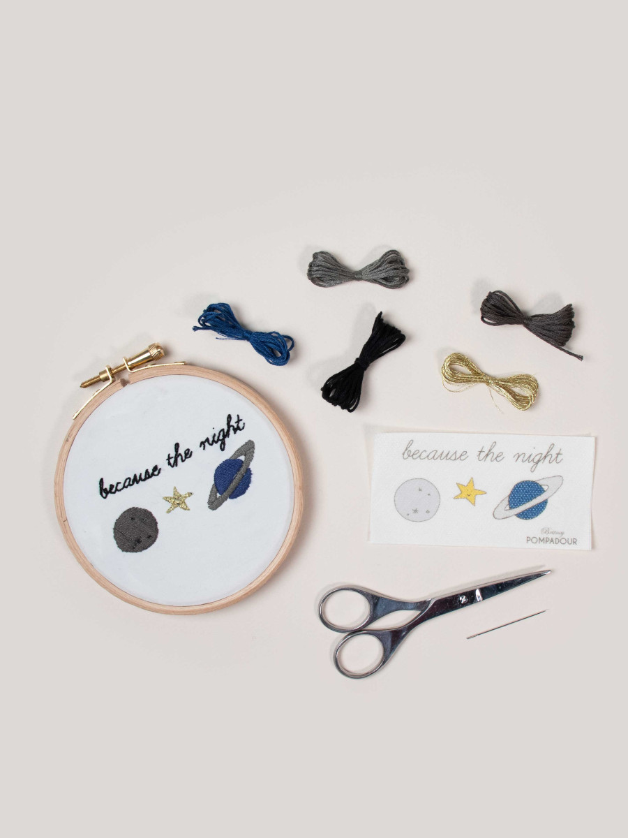 Embroidery Kit - Planets, Because the night