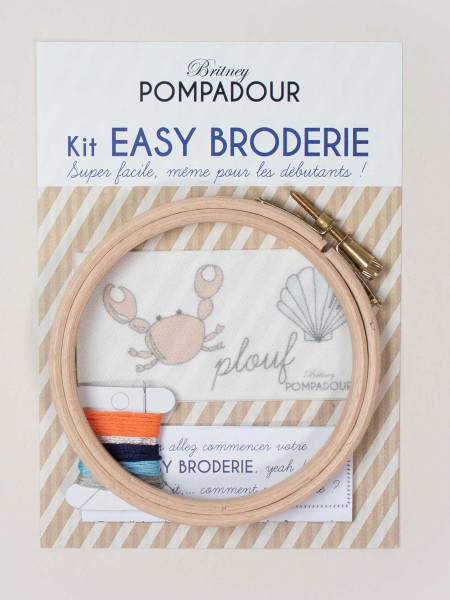 Embroidery Kit - Crab & shell - Splash