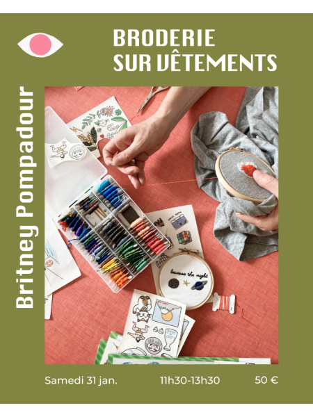 Atelier de broderie le 31 janvier