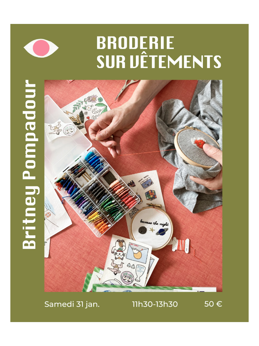 Atelier de broderie le 31 janvier