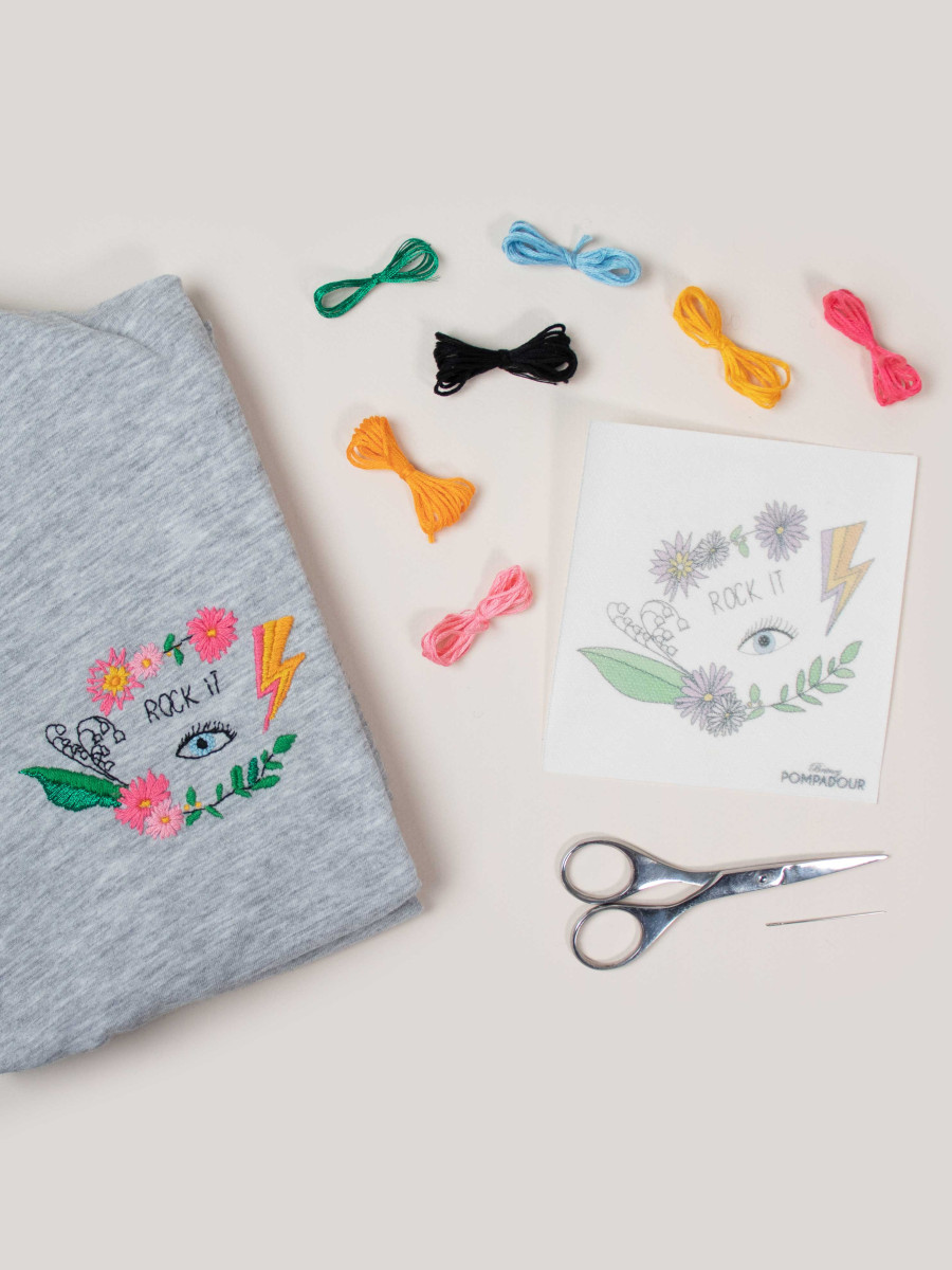 Broderie muguet eclair rock it