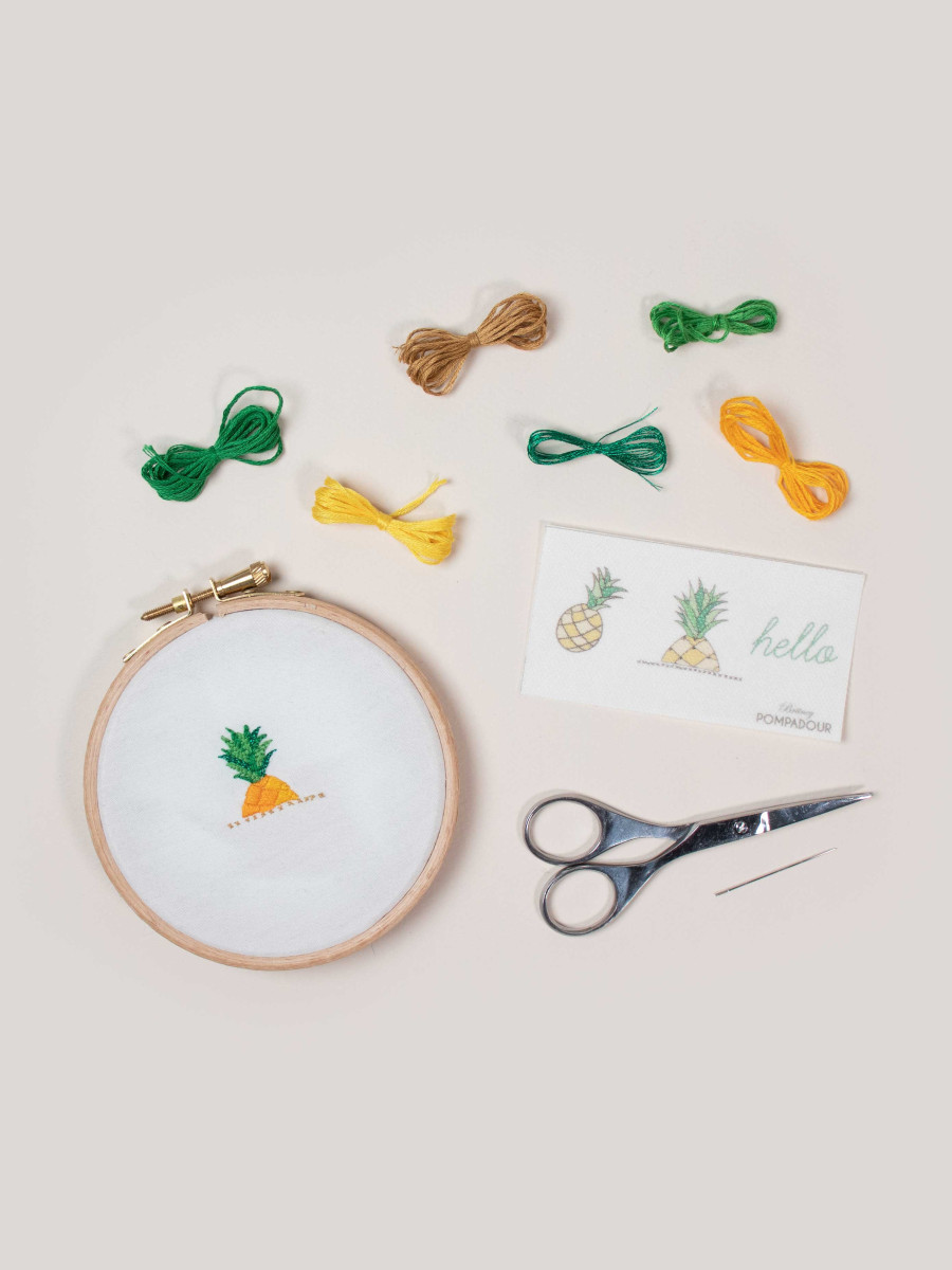 Kit de Broderie débutant ananas, Britney pompadour