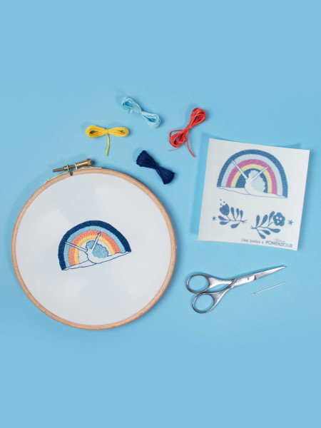 Embroidery Kit - Lisa Junius, Rainbow woman