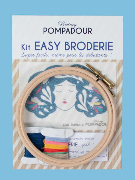 Kit de Broderie Lisa Junius,  Femme aux oiseaux - Britney POMPADOUR