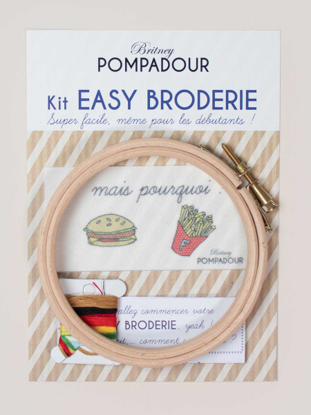 Embroidery kit - Burger & french fries, mais pourquoi ?