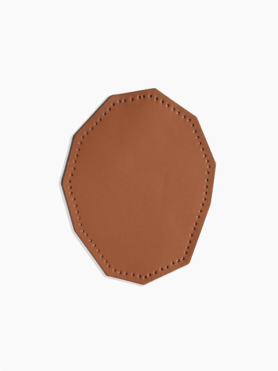 Elbow patches, Terracotta facet-shaped