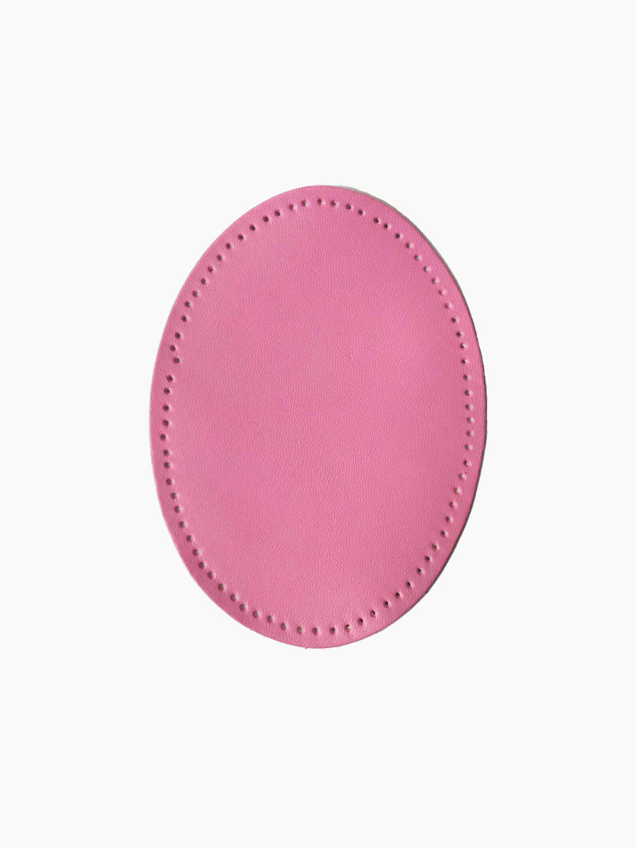 Elbow patches, Pink oval