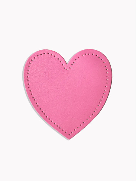 Elbow patches, pink heart-shaped