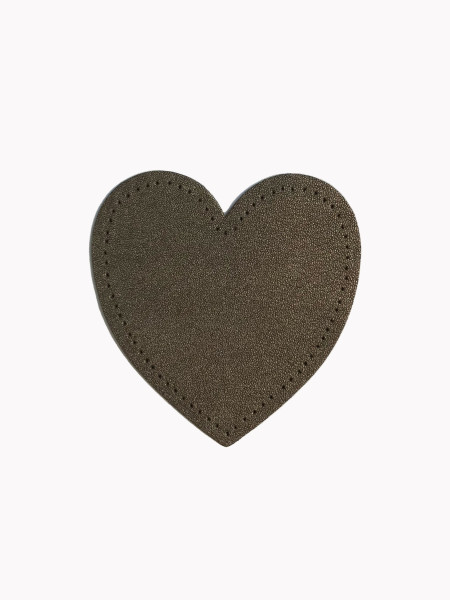 Elbow patches, Black golden heart-shaped