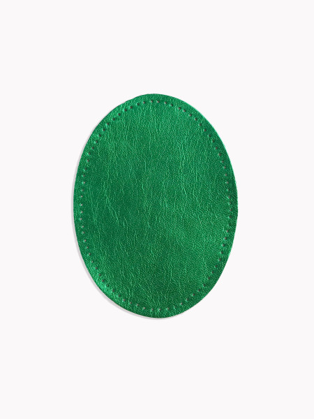 Coudière ovale brillante pour pull, vert, Britney Pompadour