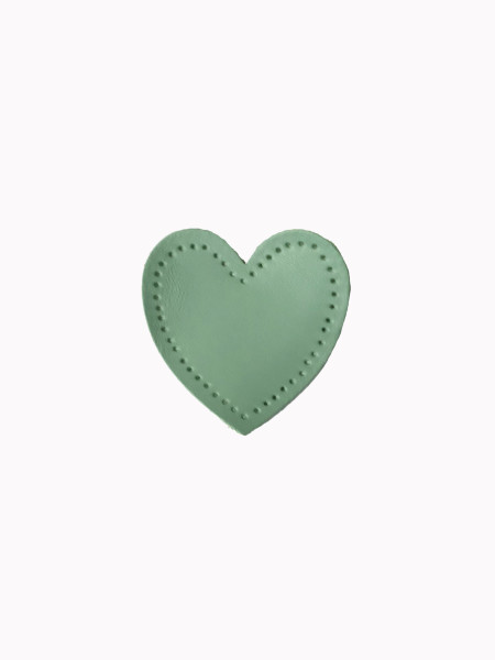 Coudière petit coeur vert clair, paire